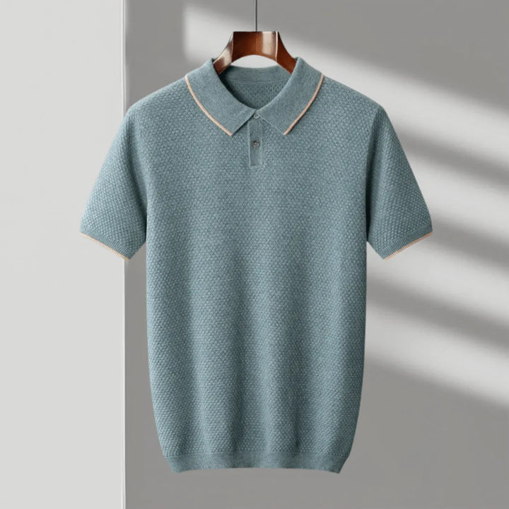 Paul Textured Knit Cashmere Polo