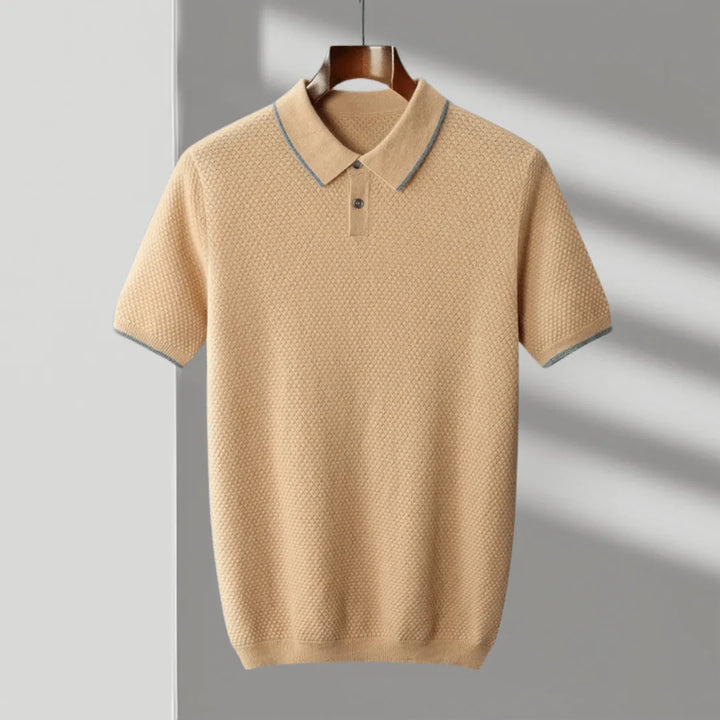 Paul Textured Knit Cashmere Polo