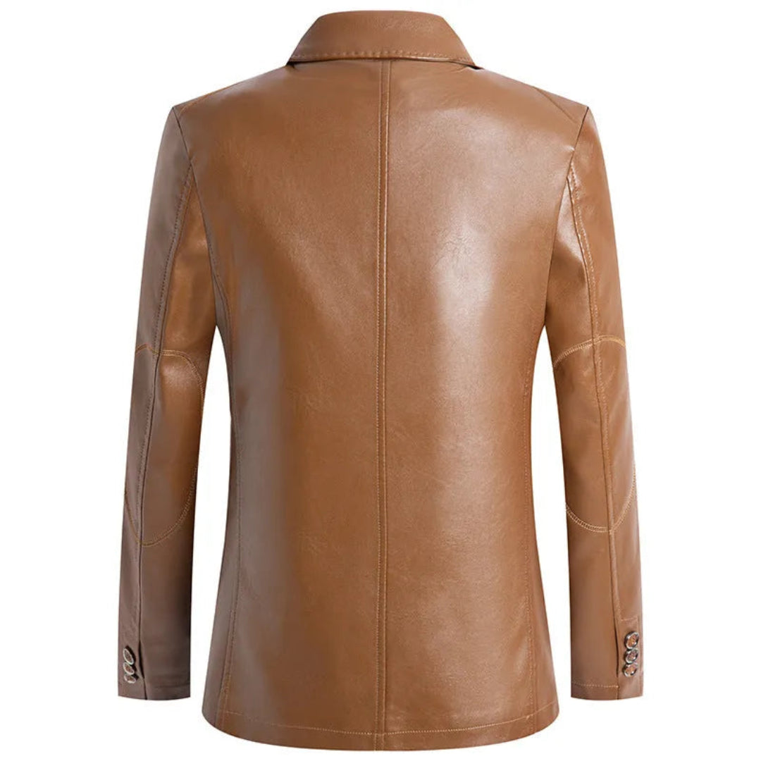 Piolo Tailored Faux Leather Jacket