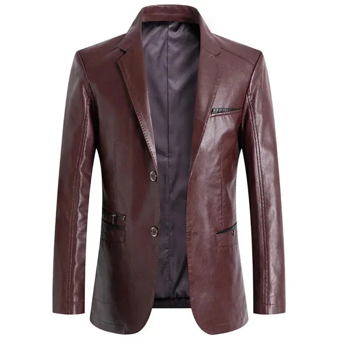 Piolo Tailored Faux Leather Jacket