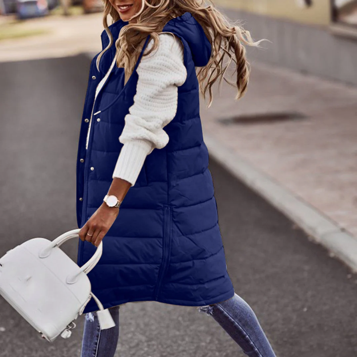 Puffer Hooded Sleeveless Coat LionStyle Lion Style