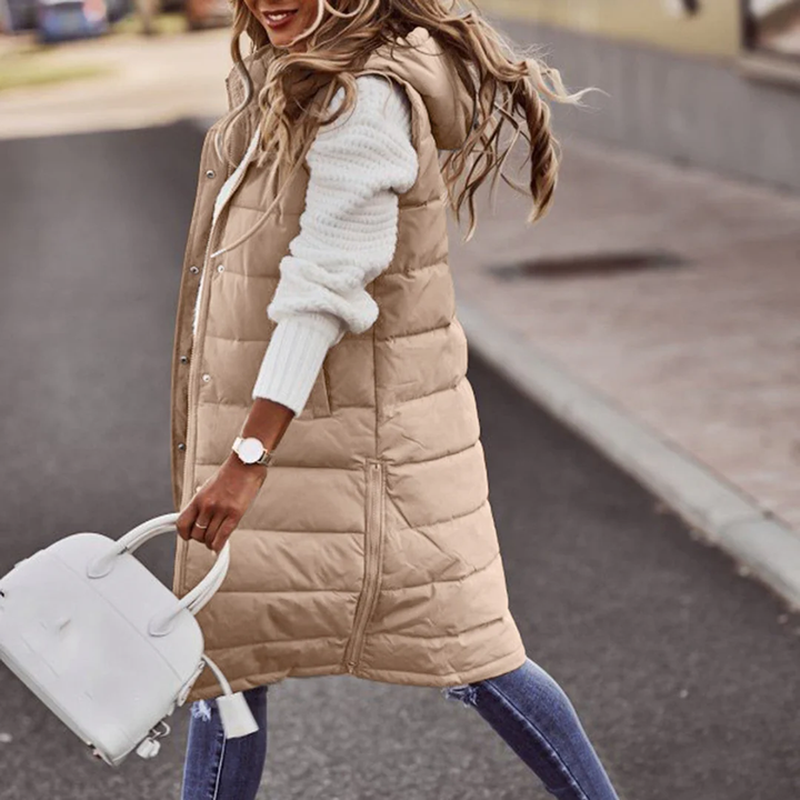 Puffer Hooded Sleeveless Coat LionStyle Lion Style