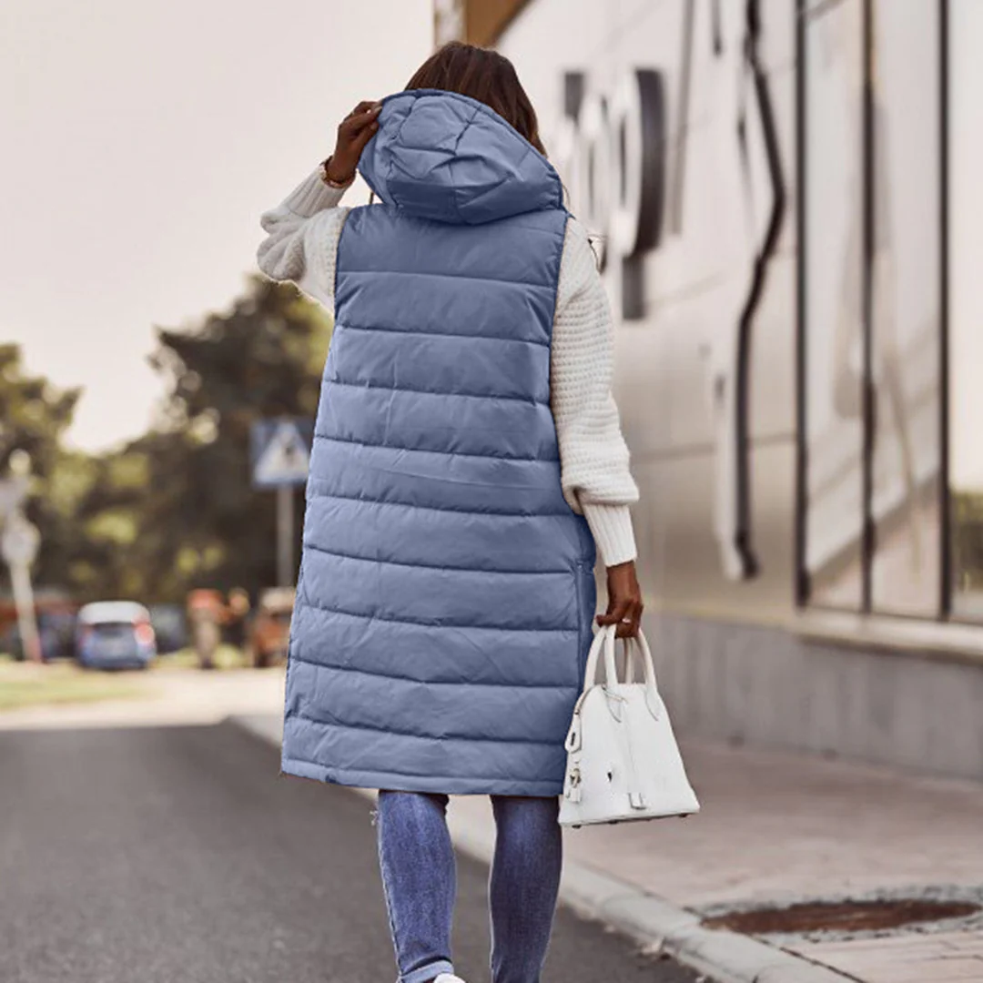 Puffer Hooded Sleeveless Coat LionStyle Lion Style