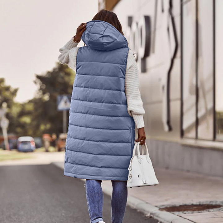 Puffer Hooded Sleeveless Coat LionStyle Lion Style