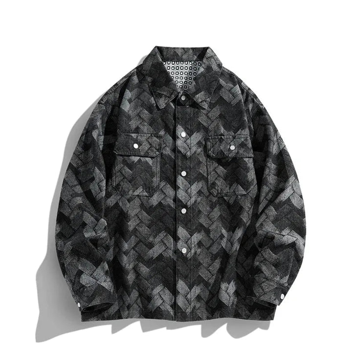 Rain Patterned Denim Jacket