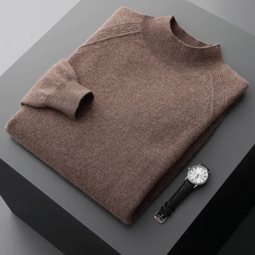 Rain Mock Neck Wool Sweater