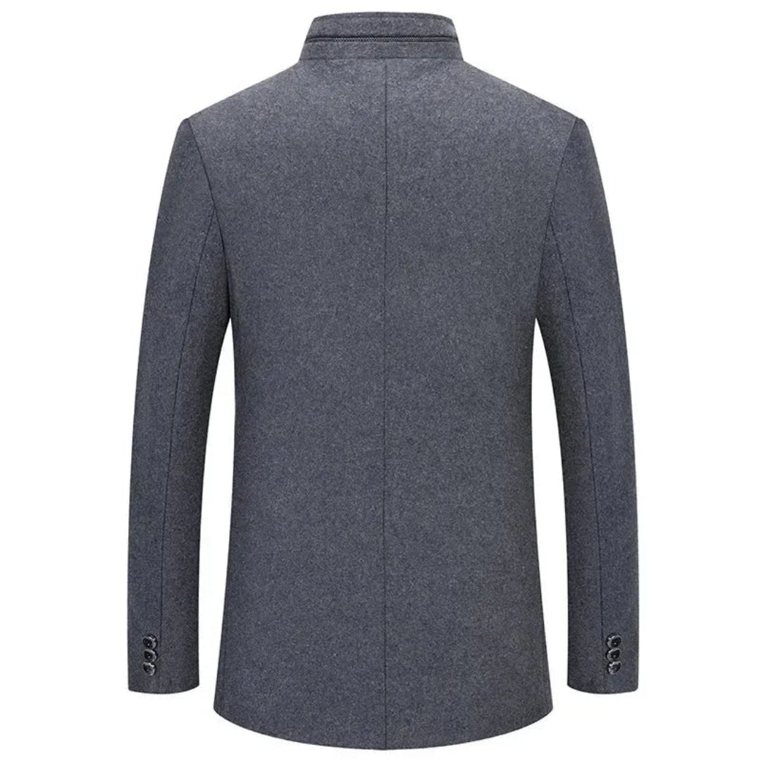Rio Stand Collar Button-Up Overcoat