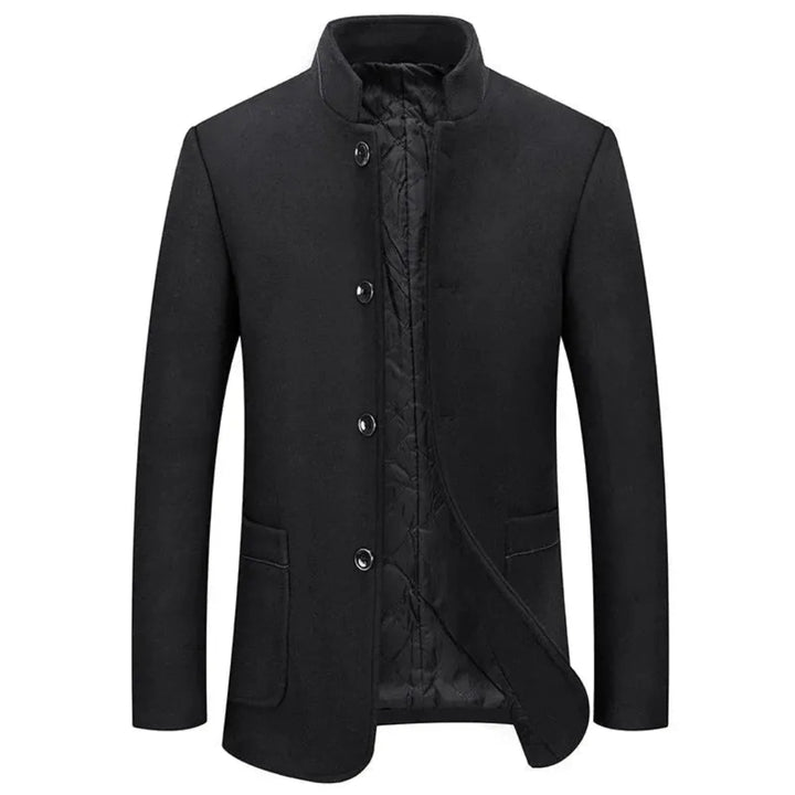Rio Stand Collar Button-Up Overcoat