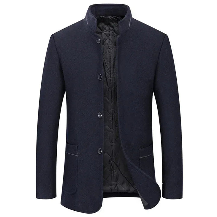 Rio Stand Collar Button-Up Overcoat