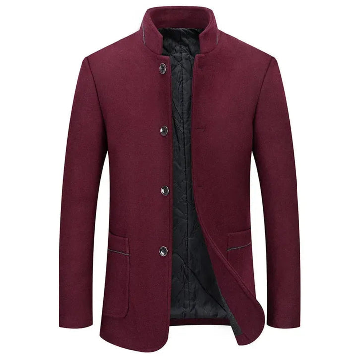 Rio Stand Collar Button-Up Overcoat
