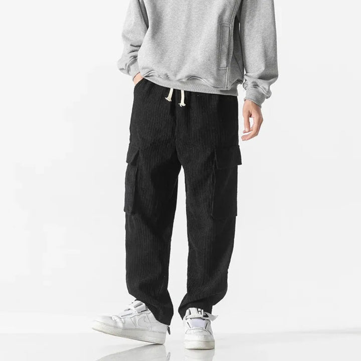 River Drawstring Corduroy Cargo Pants