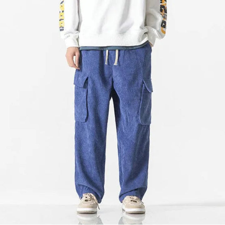River Drawstring Corduroy Cargo Pants