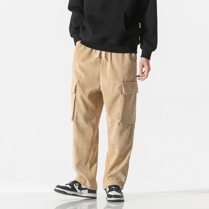 River Drawstring Corduroy Cargo Pants