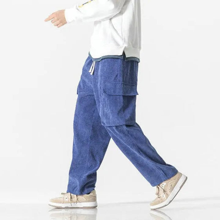 River Drawstring Corduroy Cargo Pants