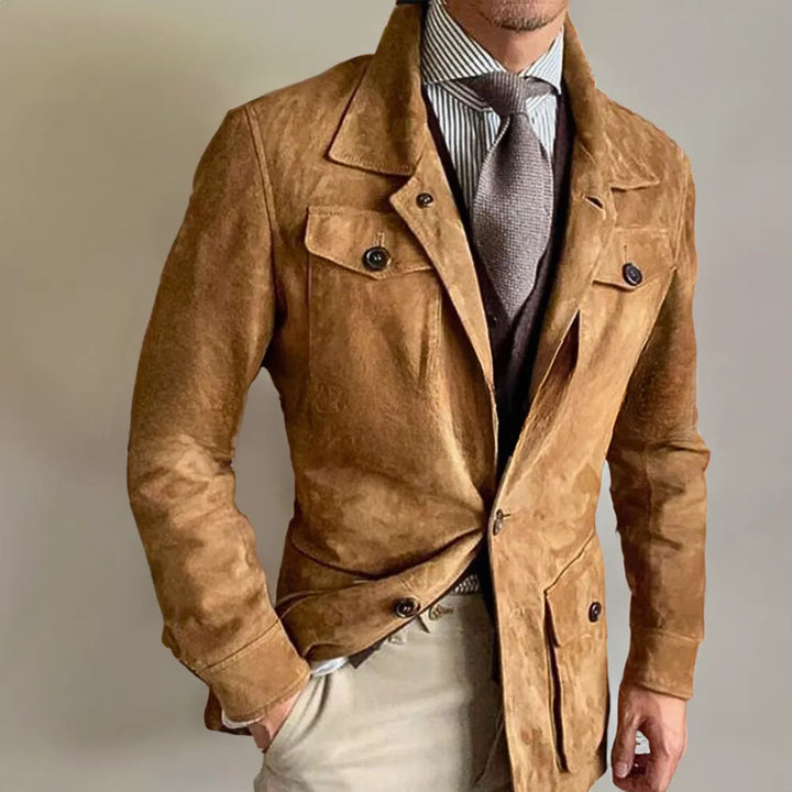 Stefano Classic Tailored Suede Jacket