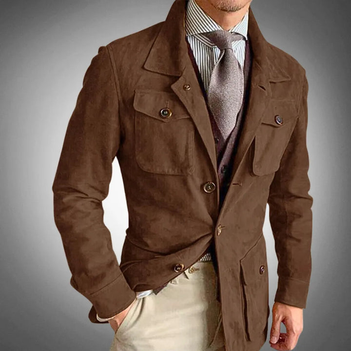 Stefano Classic Tailored Suede Jacket