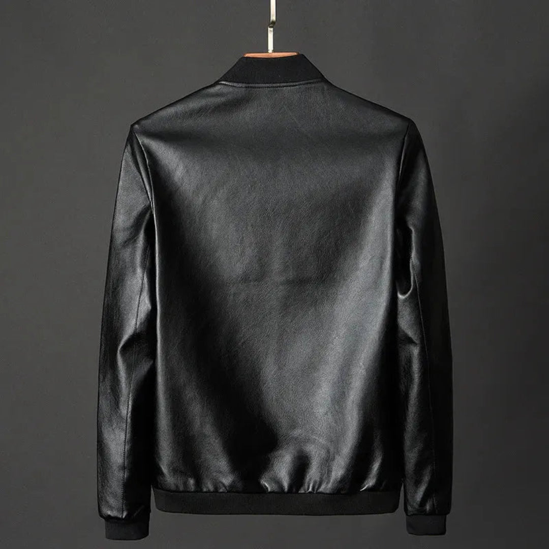 Stefano Leather Bomber Jacket