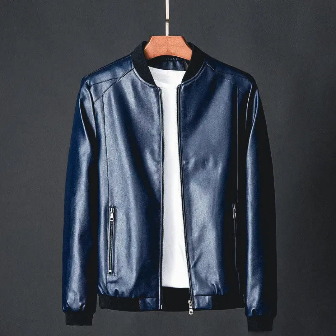 Stefano Leather Bomber Jacket