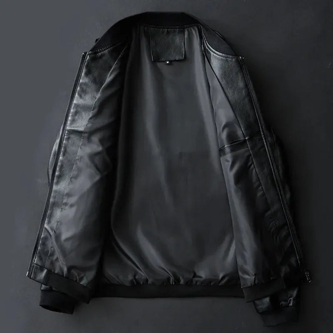 Stefano Leather Bomber Jacket