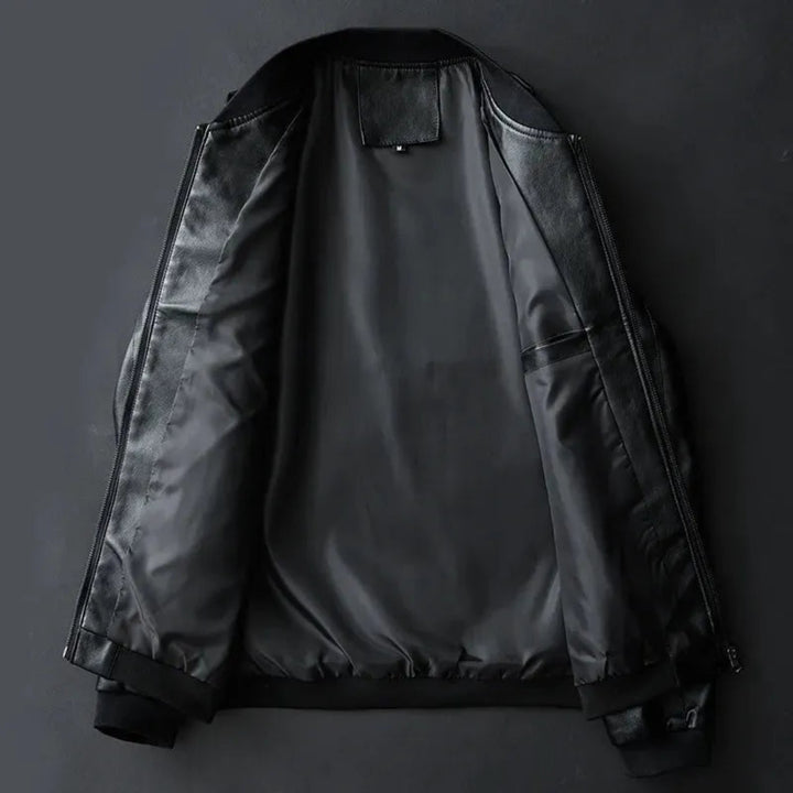Stefano Leather Bomber Jacket