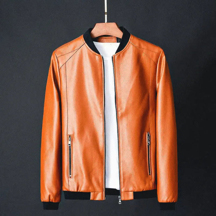 Stefano Leather Bomber Jacket