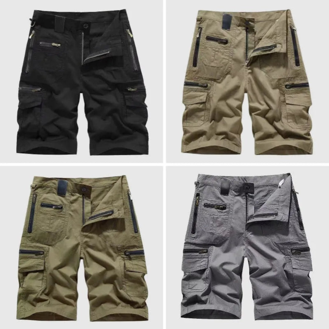 Terrence Multi-Zip Tactical Cargo Shorts