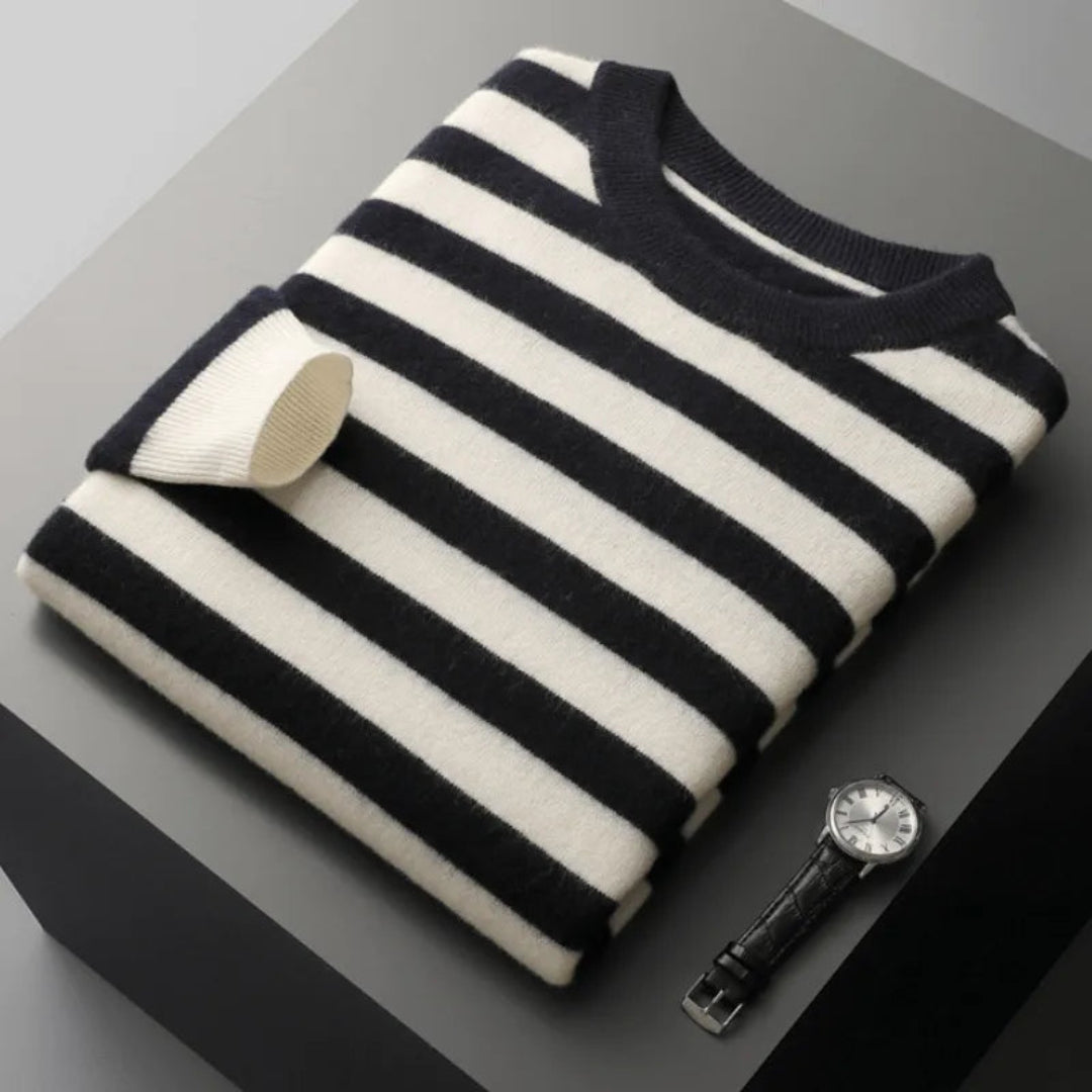 Thomas Crewneck Stripe Wool Sweater