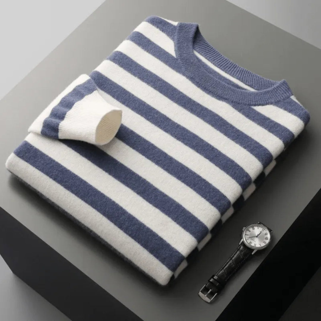 Thomas Crewneck Stripe Wool Sweater