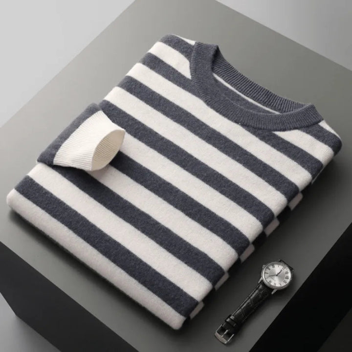 Thomas Crewneck Stripe Wool Sweater