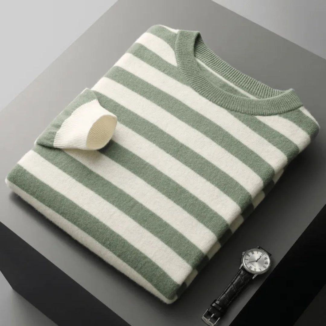 Thomas Crewneck Stripe Wool Sweater