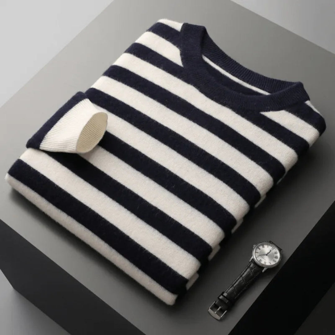 Thomas Crewneck Stripe Wool Sweater