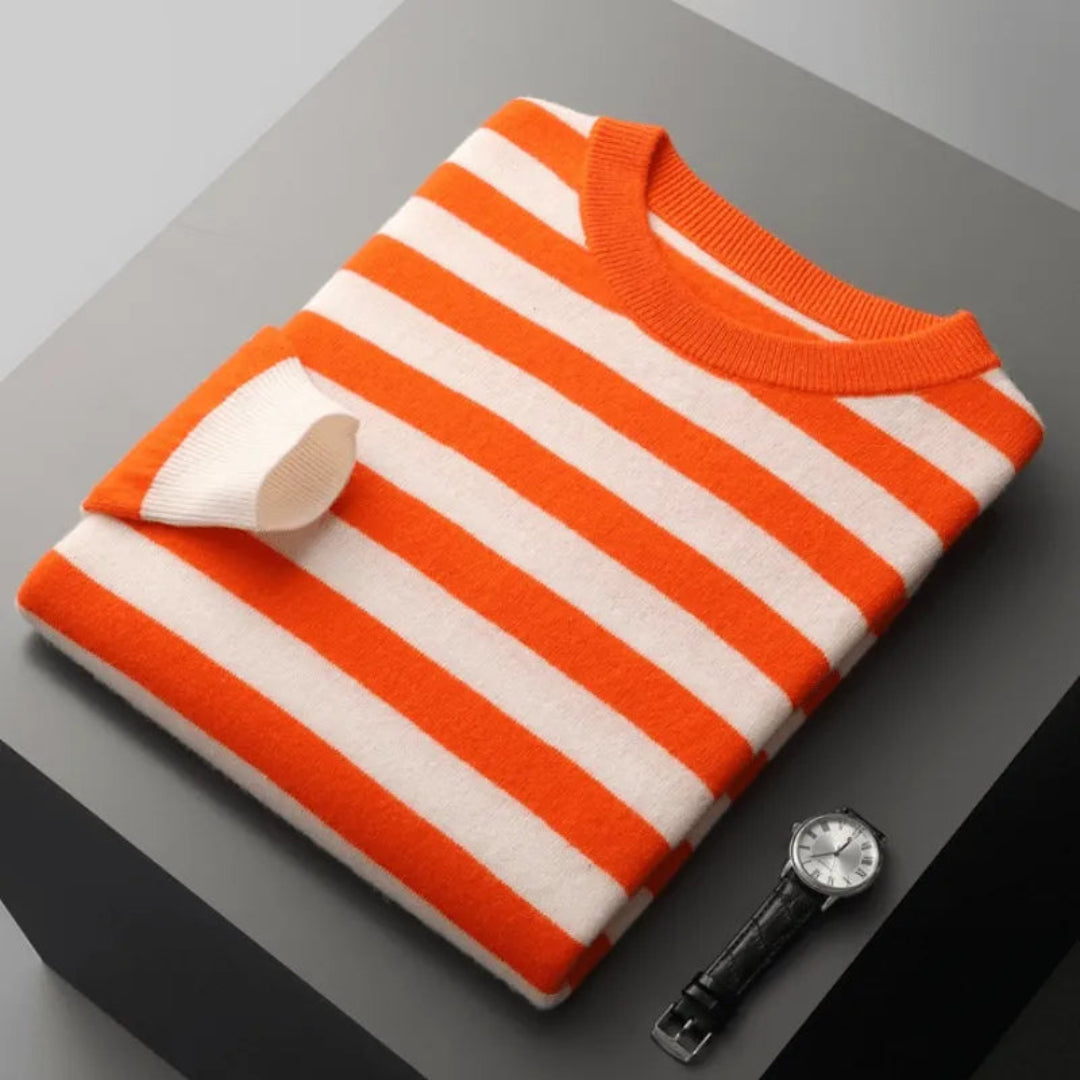 Thomas Crewneck Stripe Wool Sweater