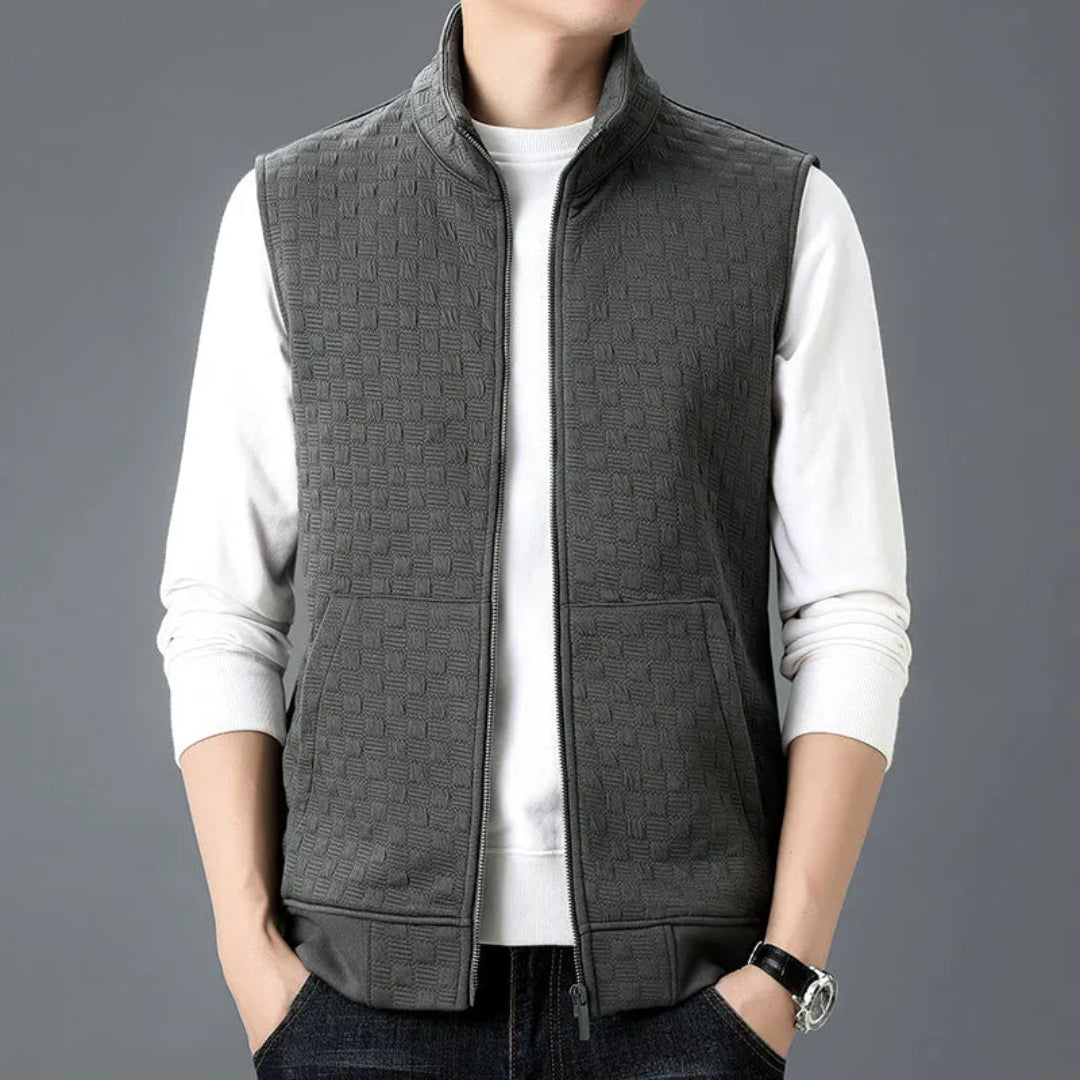 Tom Textured Zip-Up Vest
