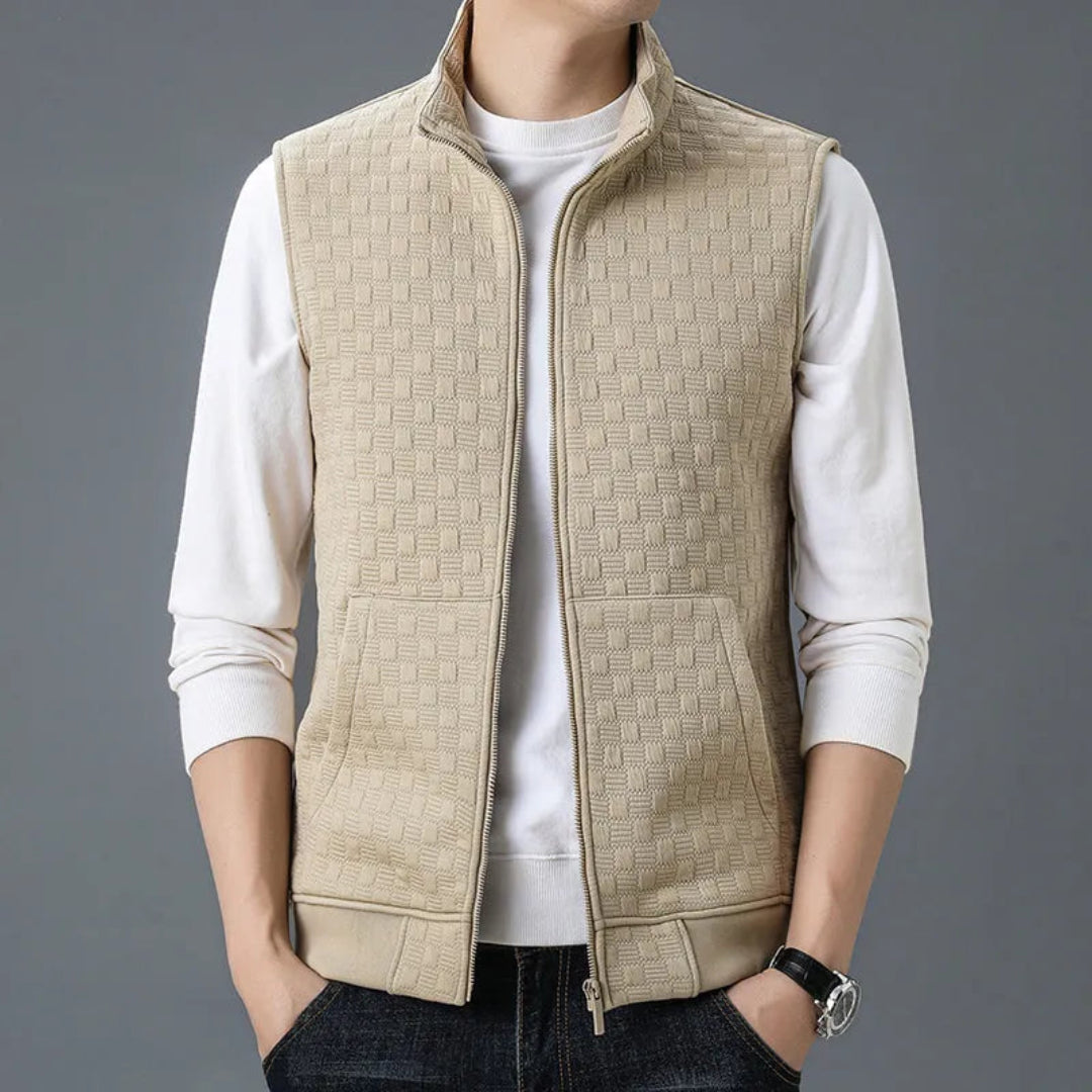 Tom Textured Zip-Up Vest