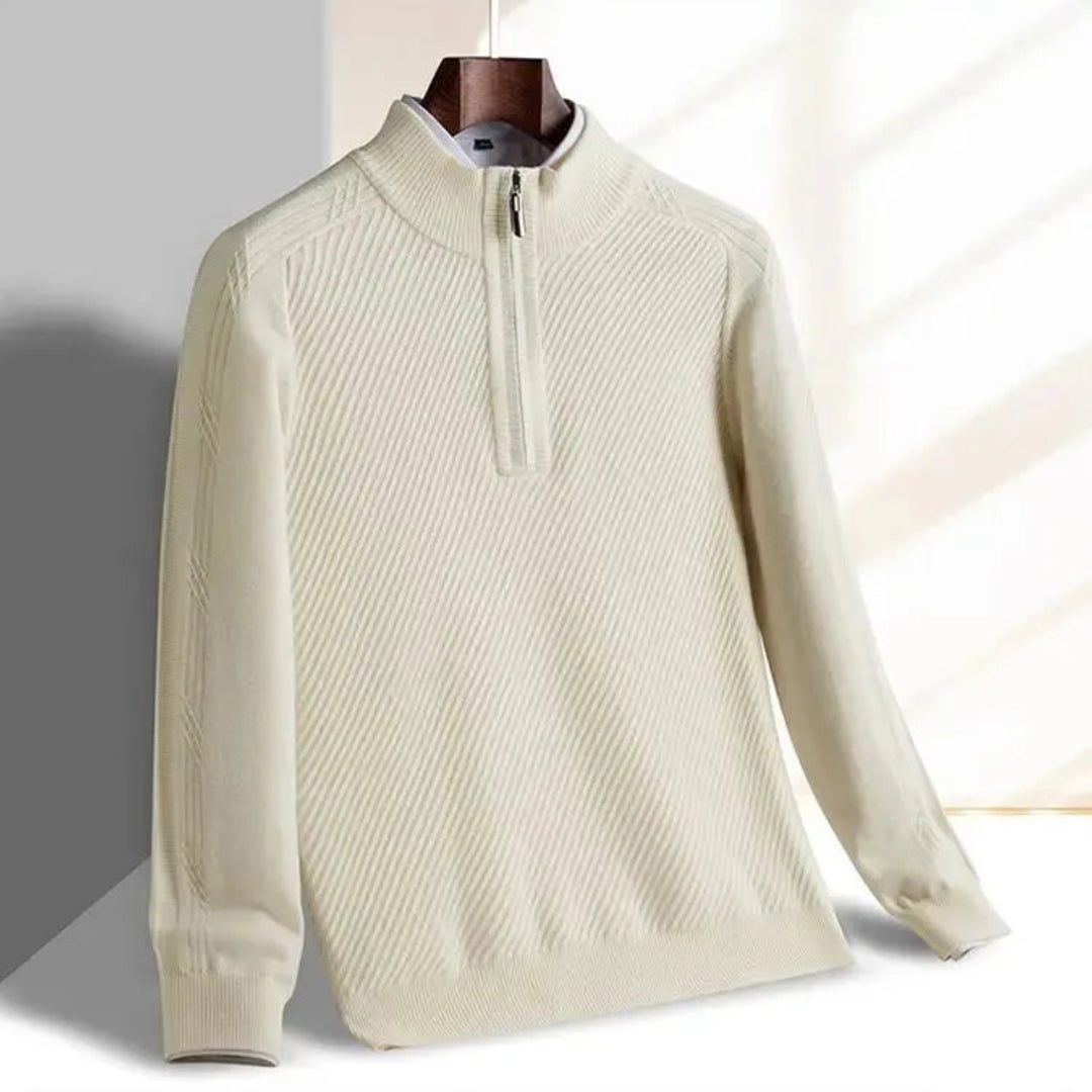 Trent Half-Zip Ribbed Sweater