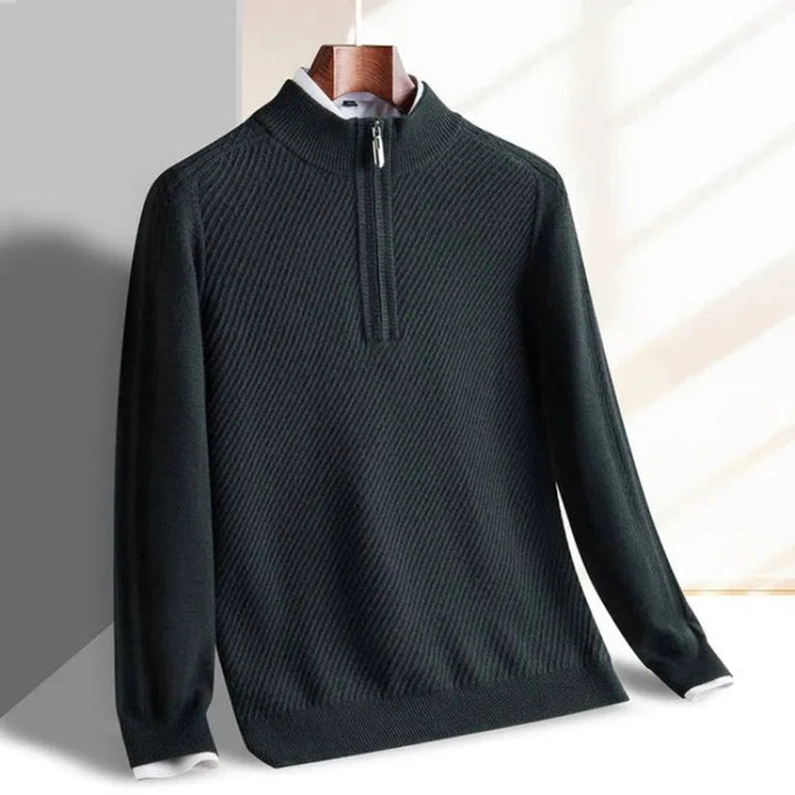 Trent Half-Zip Ribbed Sweater