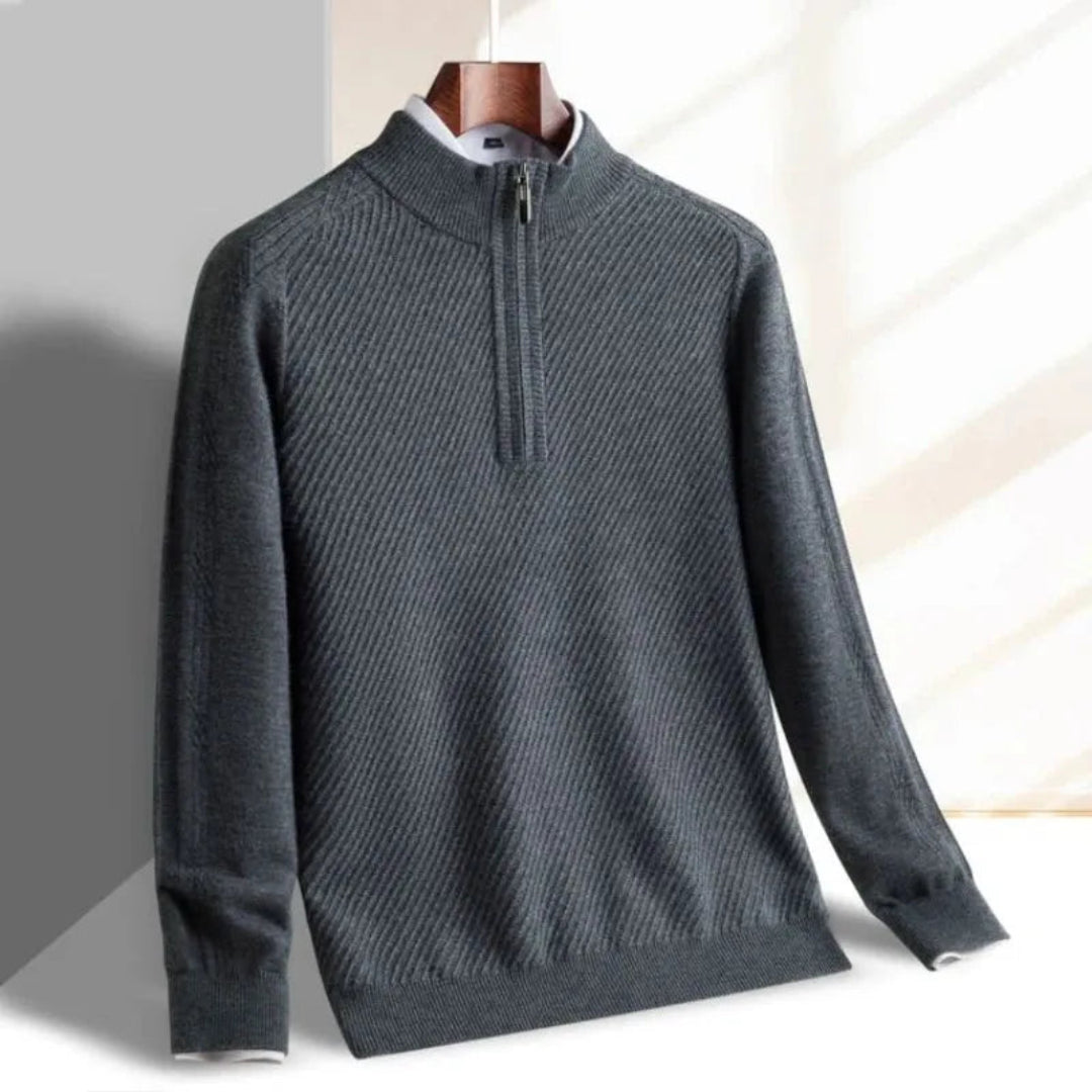 Trent Half-Zip Ribbed Sweater