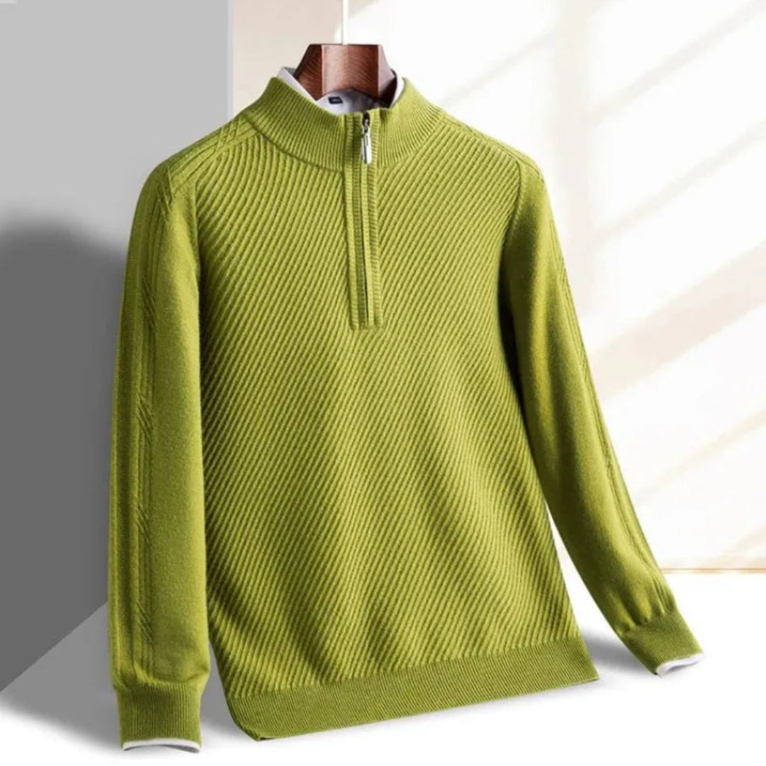 Trent Half-Zip Ribbed Sweater