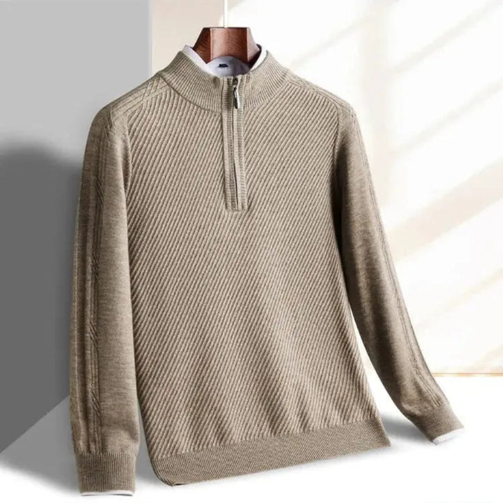Trent Half-Zip Ribbed Sweater