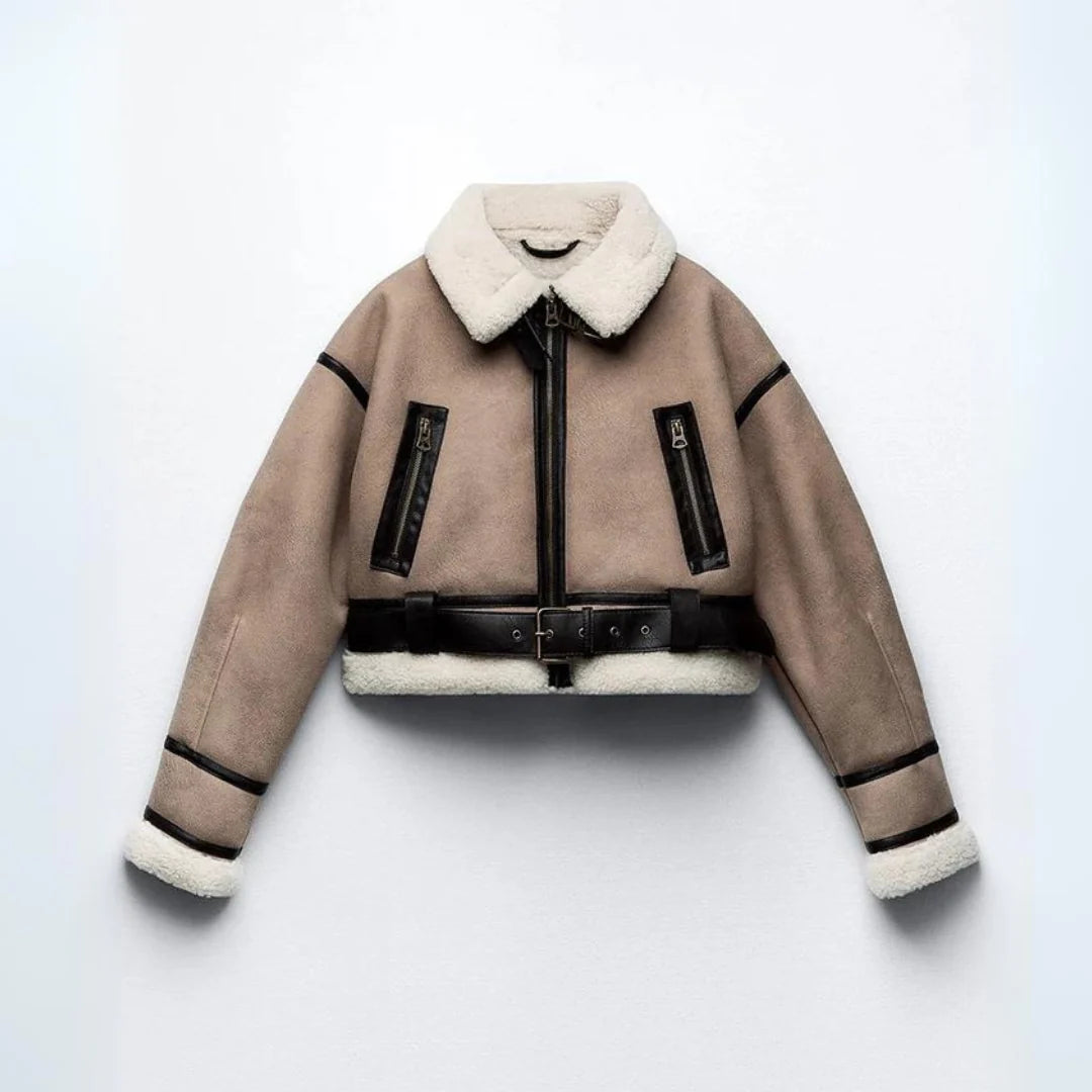 Alessia Aviator Suede Jacket