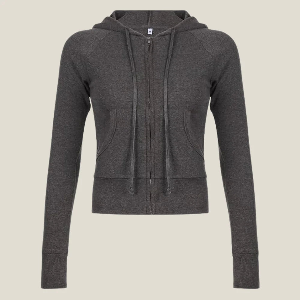 Riley Zip-Up Cropped Hoodie