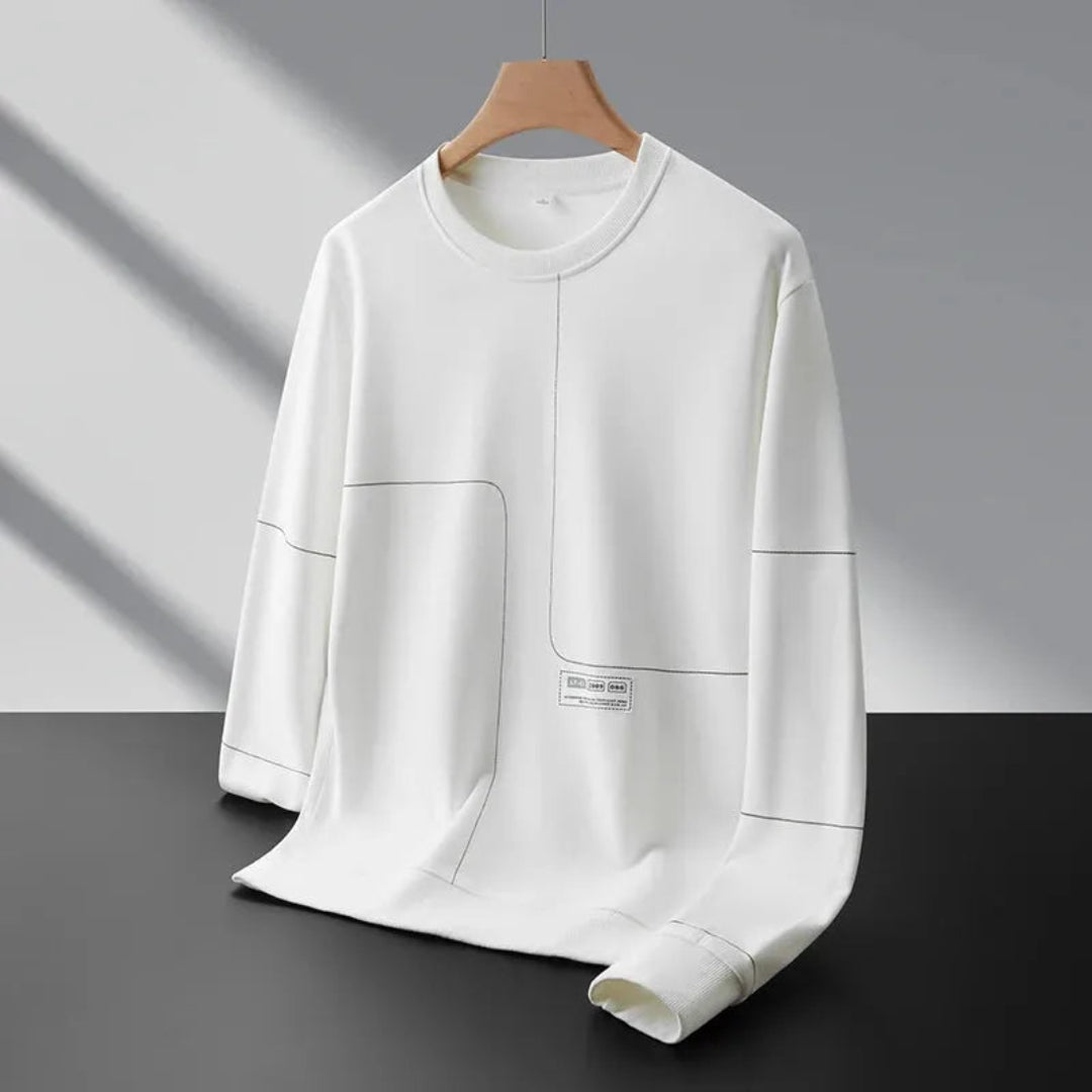 Valerio Round Neck Striped Sweatshirt