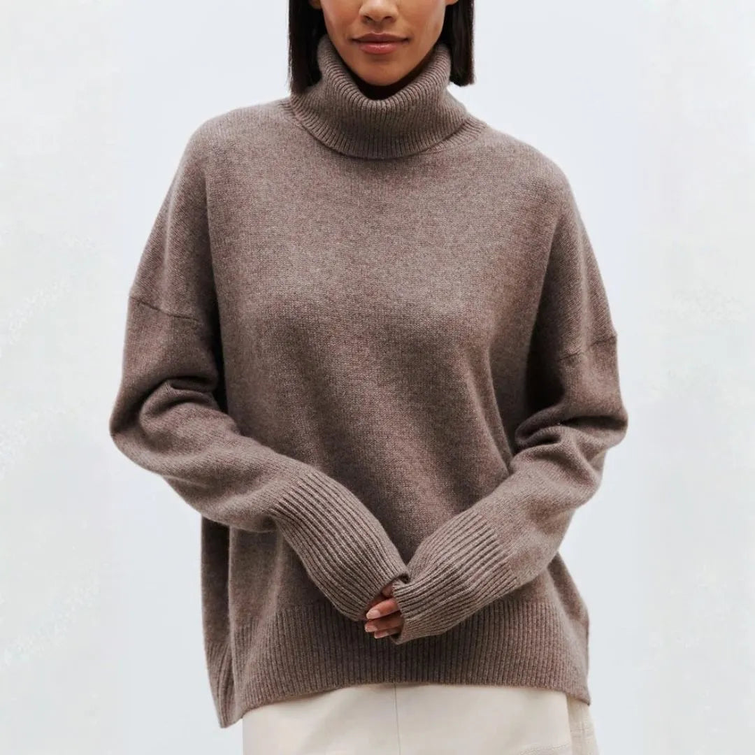 Vina Women’s Oversized Turtleneck Sweater