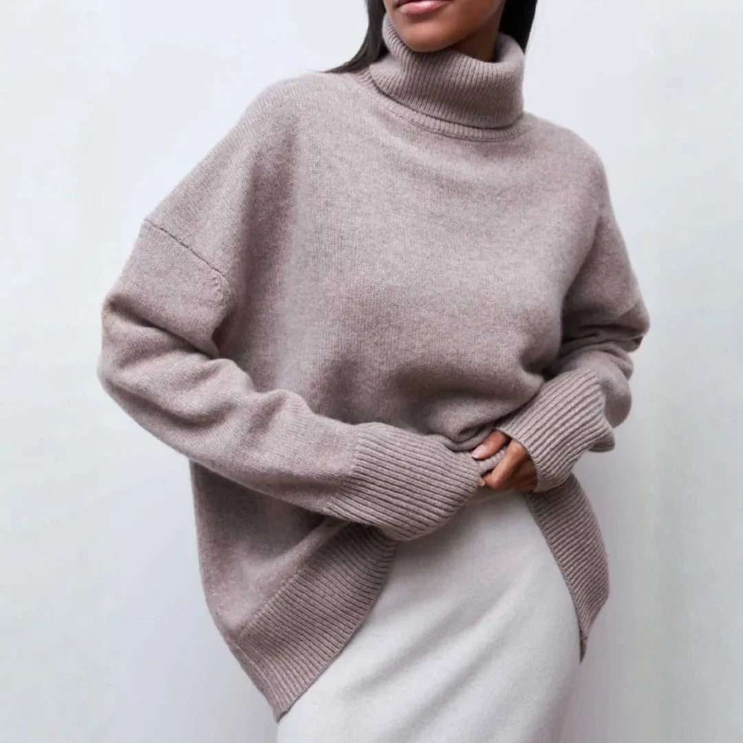 Vina Women’s Oversized Turtleneck Sweater