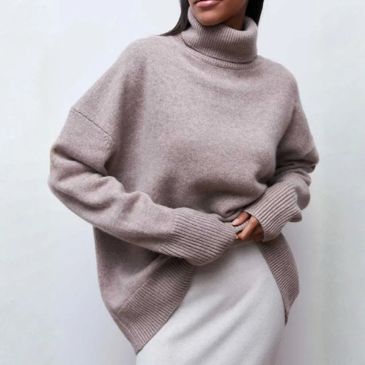 Vina Women’s Oversized Turtleneck Sweater