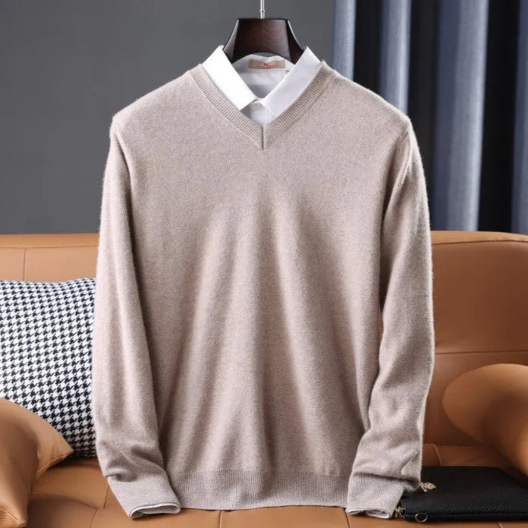 Virgil Cashmere V-Neck Sweater
