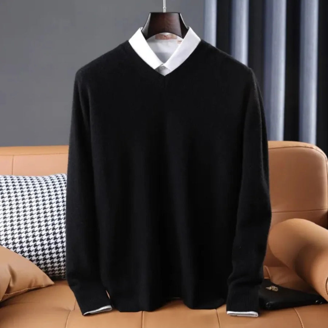 Virgil Cashmere V-Neck Sweater