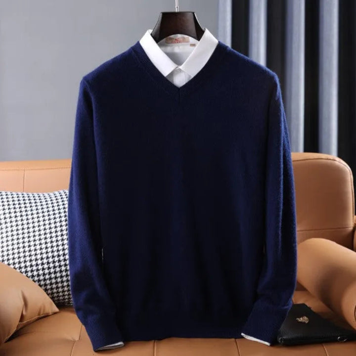 Virgil Cashmere V-Neck Sweater