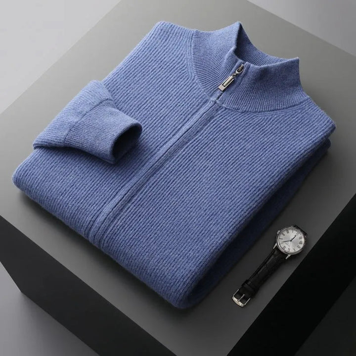 Walter Merino Wool Zip-Up Sweater