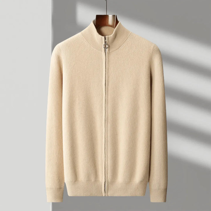 Walter Merino Wool Zip-Up Sweater